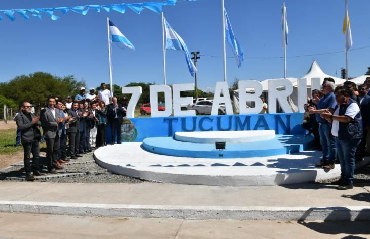 En 7 de Abril, Jaldo inauguró obras por el aniversario de la comuna