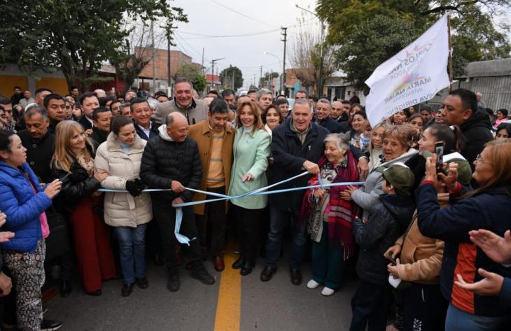 Jaldo inauguró obras de pavimentación en Las Talitas